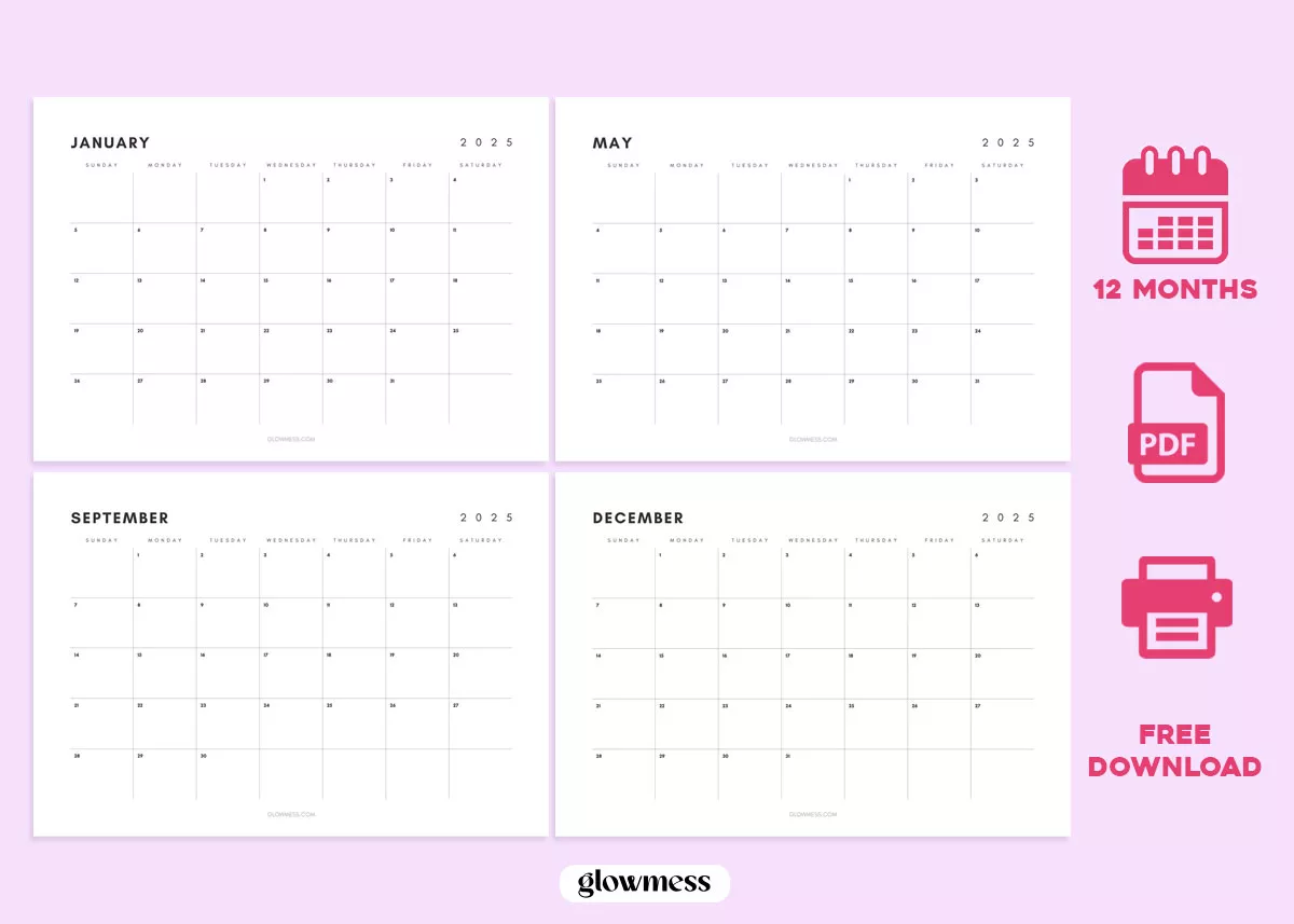 free printable calendar 2025